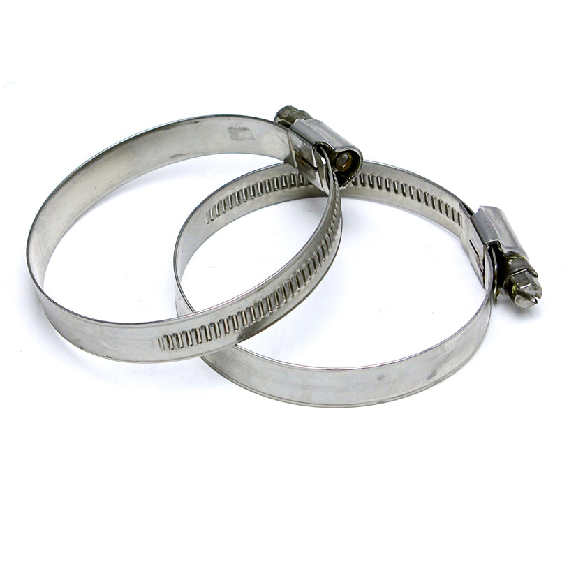 HPS Stainless Steel Embossed Hose Clamps Size 40 2pcs Pack 2 inch - 3 inch 51mm-76mm