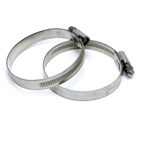 HPS Stainless Steel Embossed Hose Clamps Size 40 2pcs Pack 2 inch - 3 inch 51mm-76mm