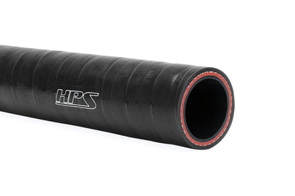 HPS 1/2" (13mm), FKM Lined Oil Resistant High Temperature Reinforced Silicone Hose, Black