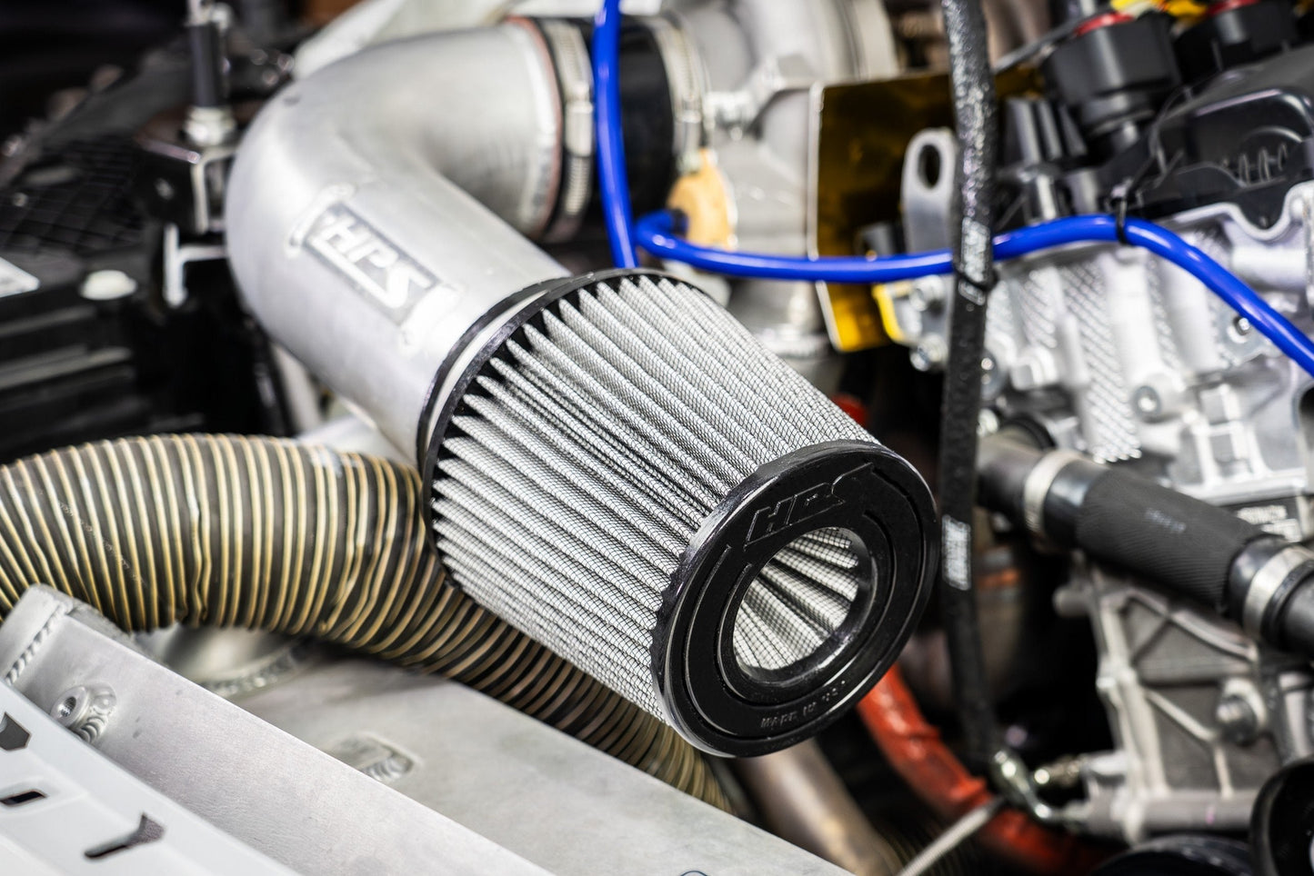 HPS Performance 2.5" Open Top Dual Cone Air Filter, 6.5" Length, HPS-4339