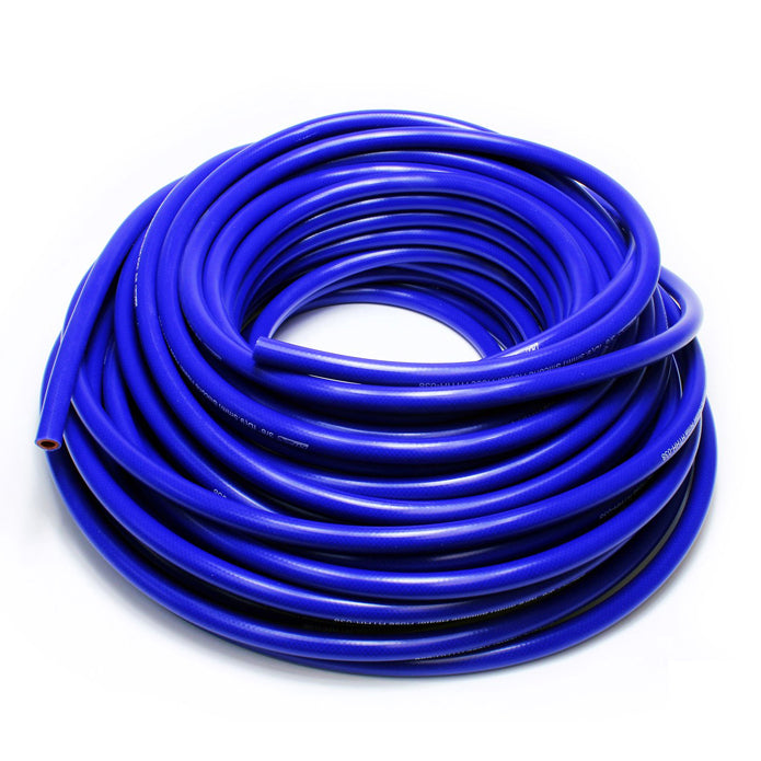HPS 5/32 inch ID blue high temp reinforced silicone heater hose tubing 25 feet roll Max Temperature Rating: 350F Bend Radius: 3/4 inch