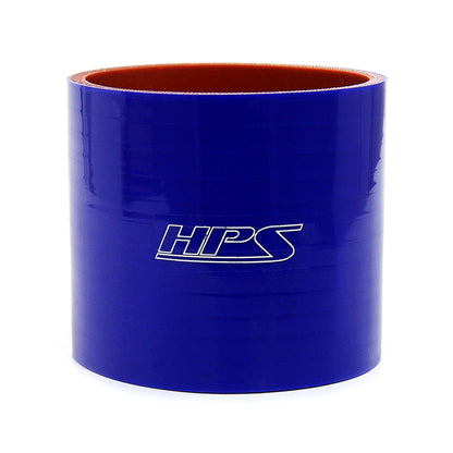 HPS 4.25 inch ID 3 inch Long High Temp 4-ply Reinforced Silicone Straight Coupler Hose Blue 108mm ID 76mm Length