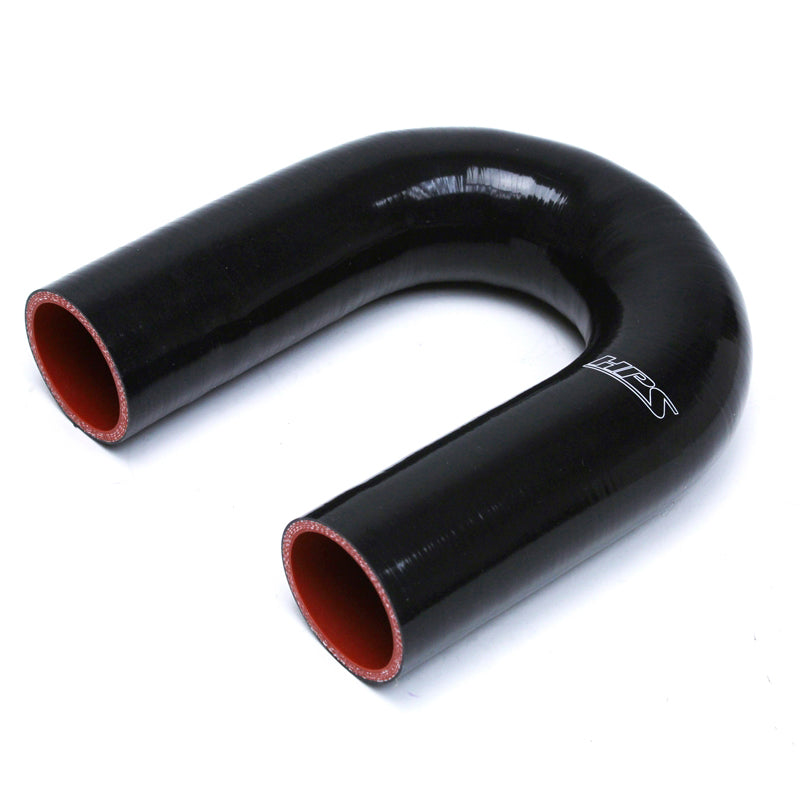 HPS 2-3/8" ID High Temp 4-ply Reinforced Silicone 180 Degree U Bend Elbow Coupler Hose Black (60mm ID)