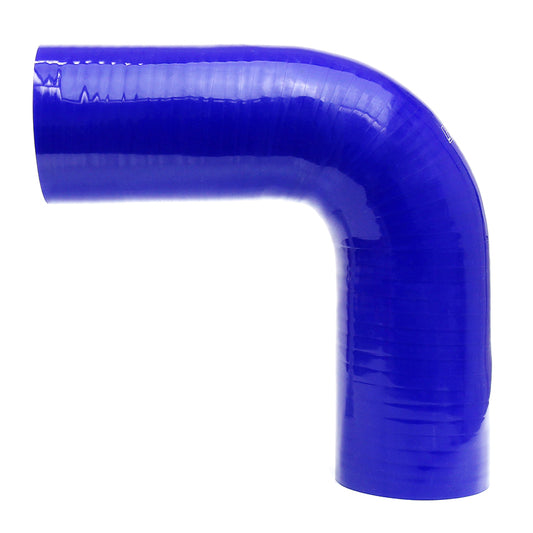HPS 1 inch ID High Temp 4-ply Reinforced Silicone 90 Degree Elbow Coupler Hose Blue 25mm ID
