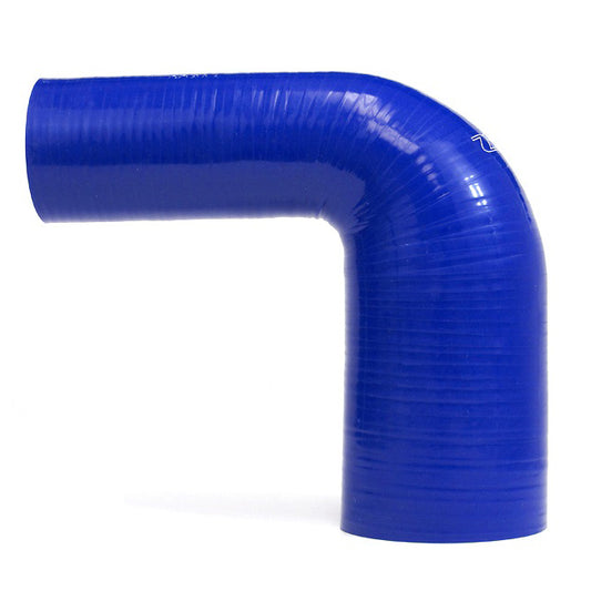 HPS 1 inch - 1-3/8 inch ID High Temp 4-ply Reinforced Silicone 90 Degree Elbow Reducer Hose Blue 25mm - 35mm ID