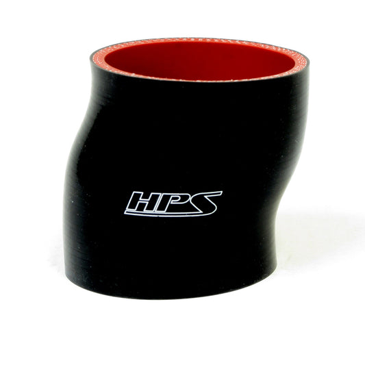 HPS 2-1/4 inch 57mm Silicone Offset Straight Coupler Hose 6 inch Long High Temp 4-ply Reinforced Black