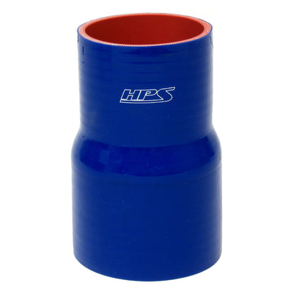 HPS 2 inch - 2.75 inch ID 4 inch Long High Temp 4-ply Reinforced Silicone Reducer Coupler Hose Blue 51mm - 70mm ID 102mm Length