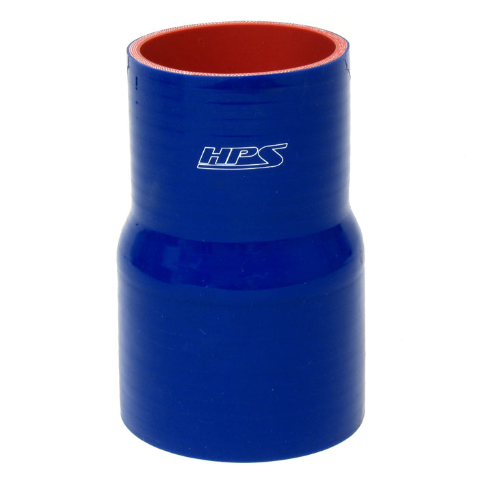 HPS 1-3/8 inch - 1.75 inch ID 4 inch Long High Temp 4-ply Reinforced Silicone Reducer Coupler Hose Blue 35mm - 45mm ID 102mm Length