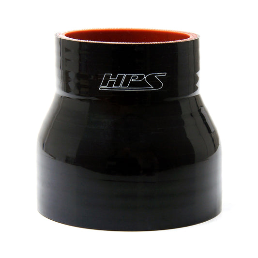 HPS 1 inch - 1-7/8 inch ID 3 inch Length Silicone Reducer Coupler Hose High Temp 4-Ply Reinforced Black 25mm - 48mm ID 76mm Long