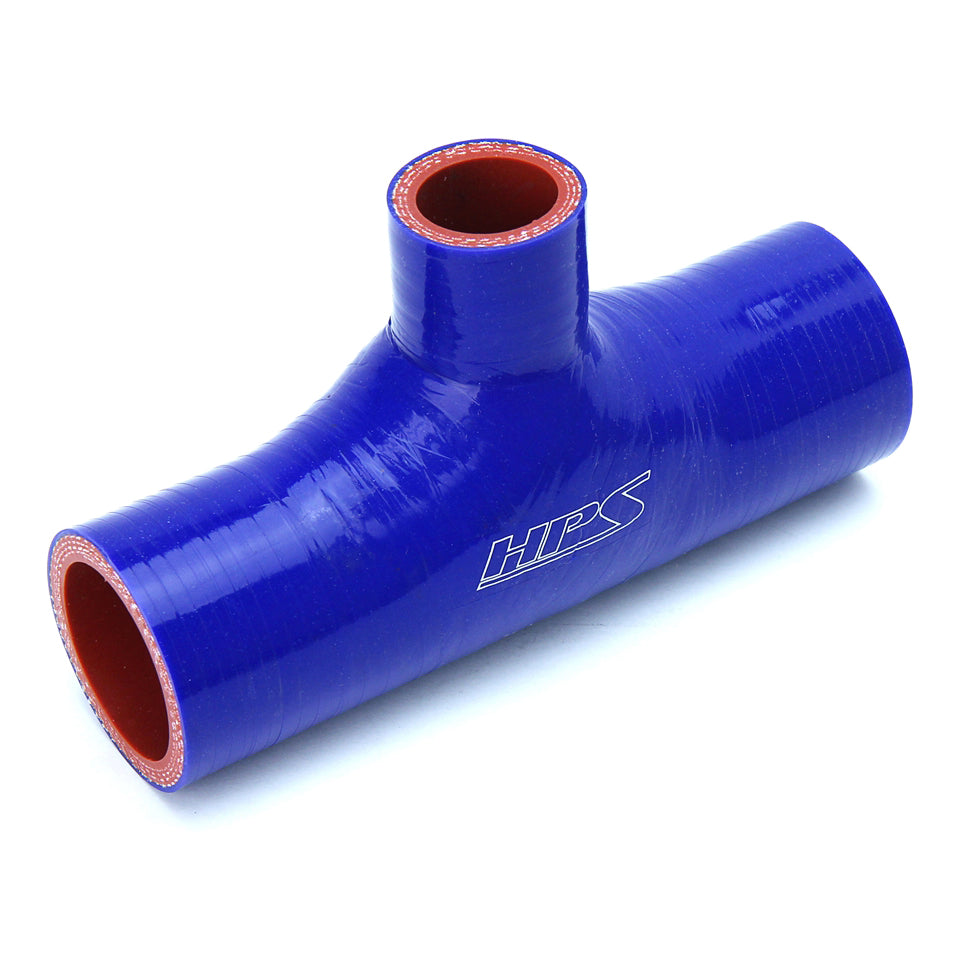 HPS 1.5 inch ID 1 inch ID branch Blue Silicone Coupler Coolant T Hose Tee Adapter