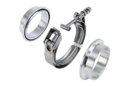 HPS Stainless Steel 4.5 inch V Band Clamp Kit Aluminum Flanges NBR O-Ring Quick Release