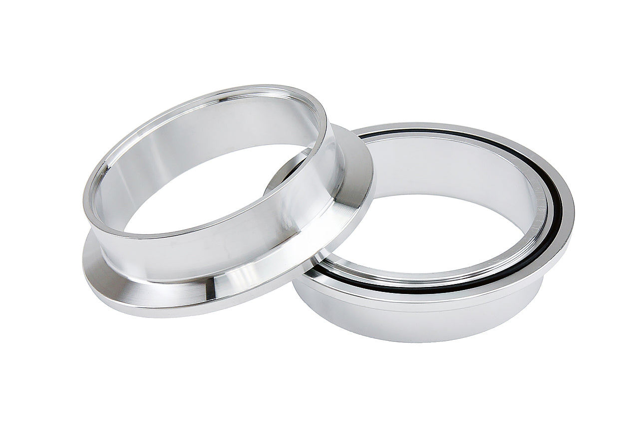 HPS Stainless Steel 2.5" V Band Clamp Kit, Aluminum Flanges, NBR O-Ring, Quick Release