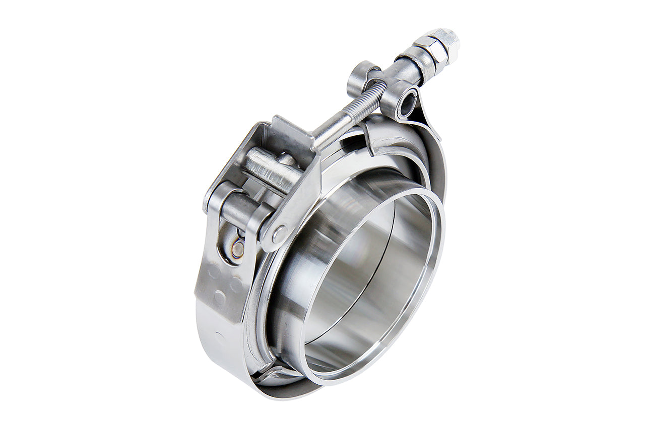 HPS Stainless Steel 4.5 inch V Band Clamp Kit Stainless Steel Flanges Quick Release