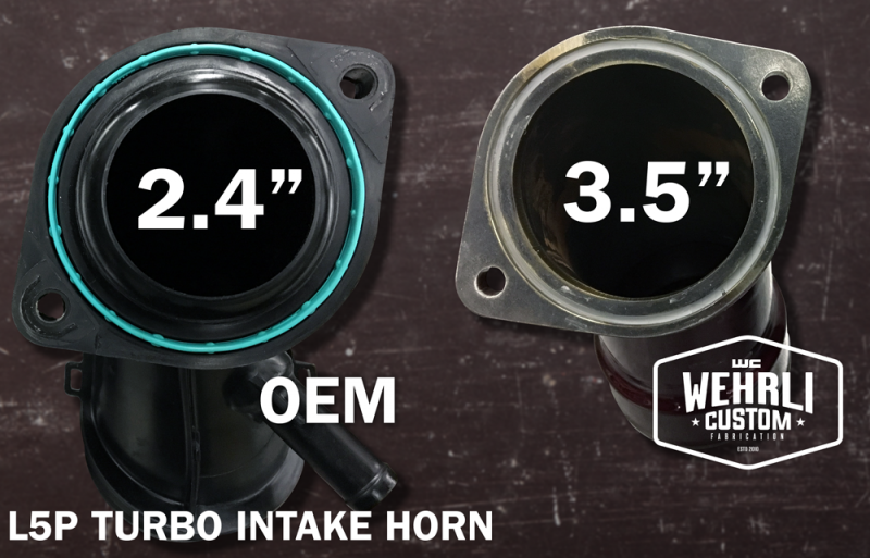 WCFAB 2017-2019 L5P Duramax 3 1/2" Turbo Intake Horn